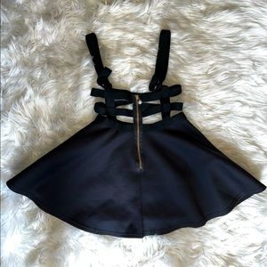 Urban CoCo Cage zip up skirt with pearl accent on zipper
